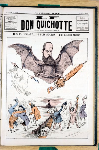 A „Le Don Quijote”, Satirique en Colors borítója alkotó: Charles Gilbert Martin
