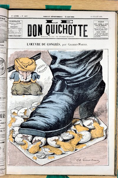 A „Le Don Quijote” borítója, 213. szám, színes szatirikus alkotó: Charles Gilbert Martin