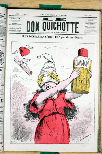 A „Le Don Quijote” borítója, 215. szám, Satirique en Colors alkotó: Charles Gilbert Martin