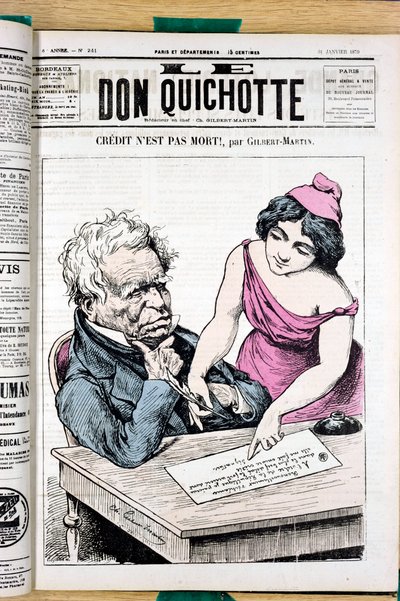 „Le Don Quijote” borítója, 241. szám, színes szatirikus alkotó: Charles Gilbert Martin