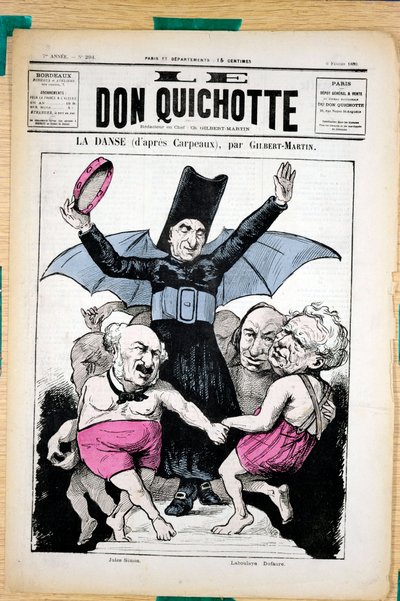 A „Le Don Quijote” borítója, 294. szám, Színes szatirikus alkotó: Charles Gilbert Martin