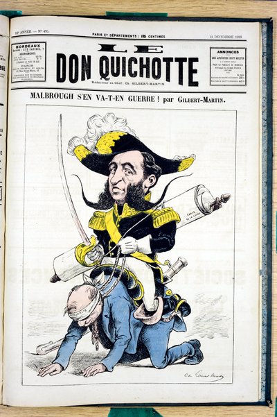 A „Le Don Quijote” borítója, 495. szám, színes szatirikus alkotó: Charles Gilbert Martin
