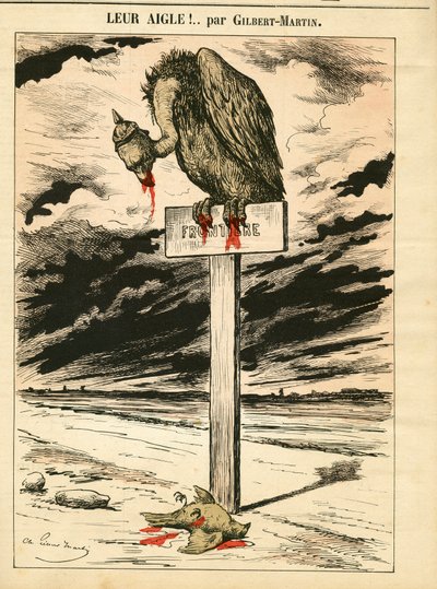 A „Le Don Quijote” borítója, 693. szám, színes szatirikus alkotó: Charles Gilbert Martin