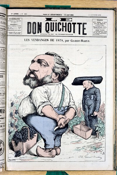 „A Don Quijote” címlapja, 225. szám, Satirique en Colors alkotó: Charles Gilbert Martin