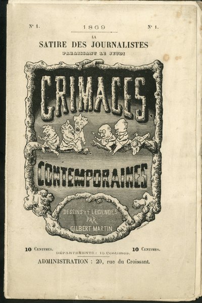 Illusztráció: Charles Gilbert-Martin (1839-1905) a „kortárs grimaszok” címlapjára alkotó: Charles Gilbert Martin