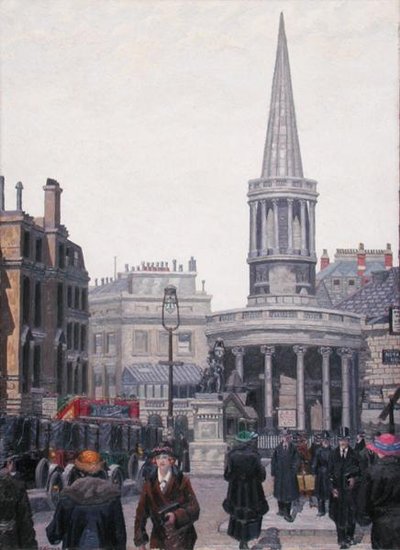 A Minden lelkek temploma, Langham Place, London alkotó: Charles Ginner