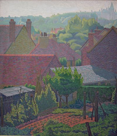 Falusi háztetők (olaj) alkotó: Charles Ginner