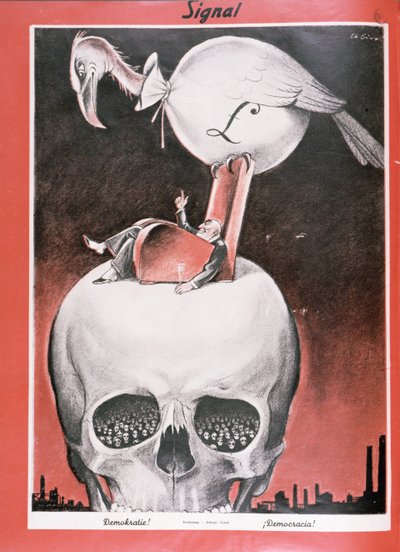 „Demokrácia!”, a „Signal” Magazine 5. számából, 1941. márciusi első kiadás (litho) alkotó: Charles Girod