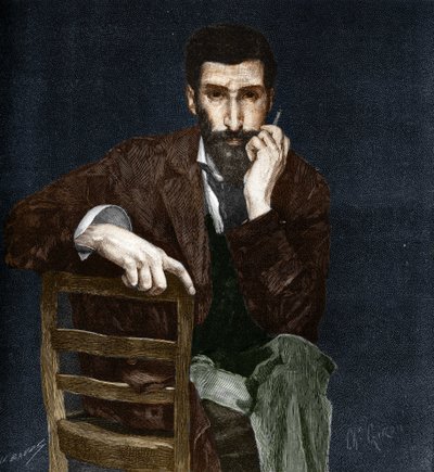 Pierre Savorgnan de Brazza (1852-1905), francia felfedező portréja. alkotó: Charles Giron