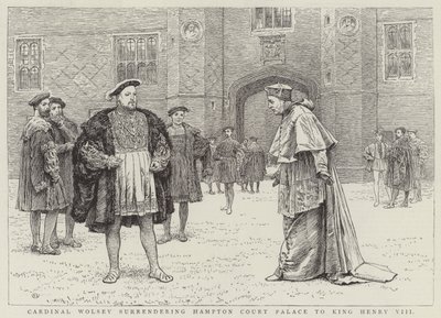 Wolsey bíboros átadja a Hampton Court-palotát VIII. Henrik királynak alkotó: Charles Green