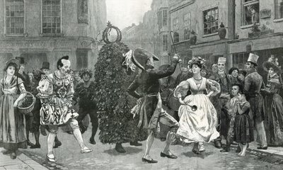 Jack-in-the-Green – május elsejei jelenet hatvan évvel ezelőtt (azaz 1830 körül) alkotó: Charles Green