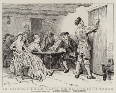A sötét ház, Billingsgate, Hogarth karikatúrája a Puddledock hercegéről alkotó: Charles Green