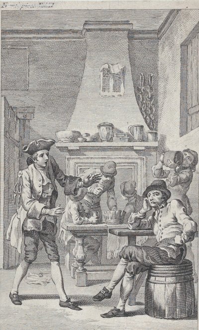 Tobias Smollett Roderick Random című művének előlapja, 1748. alkotó: Charles Grignion
