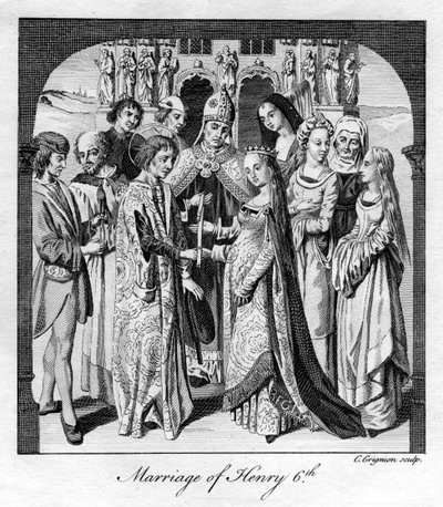 VI. Henrik házassága, 1445, 18. század. alkotó: Charles Grignion