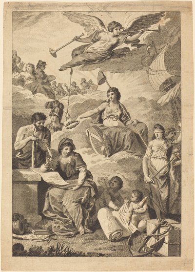 Britannia megkoronázásának története alkotó: Charles Grignion, after Conrad Martin Metz