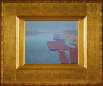 River at night (festmény vászonra) alkotó: Charles Guilloux