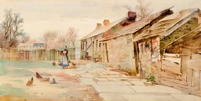 Régi nyaralók (akvarell) alkotó: Charles Gustav Louis Phillips