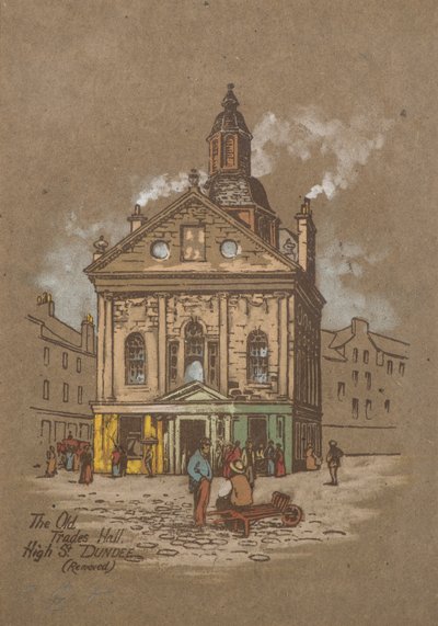 The Old Trades Hall, High Street, Dundee (kézzel színezett nyomat) alkotó: Charles Gustav Louis Phillips