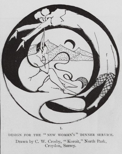 Az Új Női vacsoraszerviz terve (metszet) alkotó: Charles H. (after) Crosby