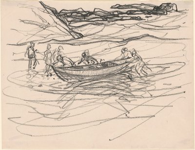 A Mentőhajó vízre bocsátása alkotó: Charles H. Woodbury