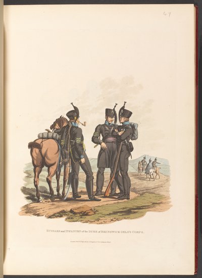„A Brunswick Oels herceg hadtestének huszárai és gyalogságai alkotó: Charles Hamilton (after) Smith
