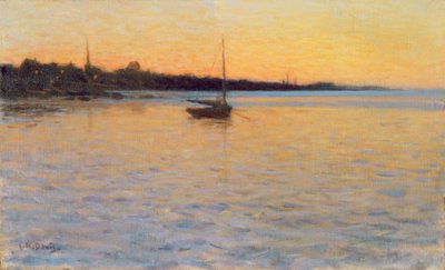 Alkonyat a víz felett, 1892 alkotó: Charles Harold Davis