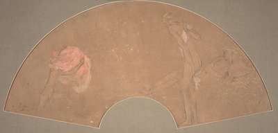 Figurális jelenet (ceruza és gouache barna papírra) alkotó: Charles Haslewood Shannon