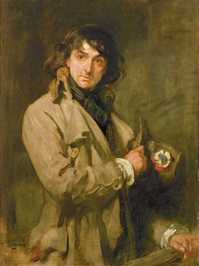 Sir John Martin Harvey portréja Sydney Carton szerepében Charles Dickens (1812-1870) „The Only Way”/„A Tale of Two Cities” című filmjében (olaj, vászon) alkotó: Charles Haslewood Shannon