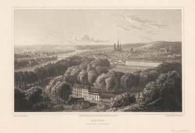 Rouen, a Mont Sainte Catherine-ből alkotó: Charles Heath