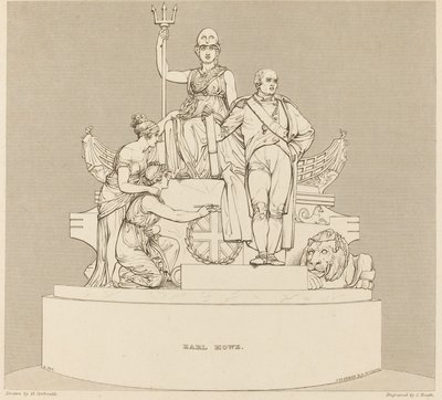 Earl Howe emlékműve alkotó: Charles Heath after Henry Corbould after John Flaxman