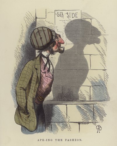 A divat majmolása (színes metszet) alkotó: Charles Henry Bennett