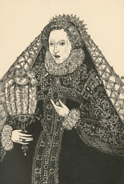 Erzsébet királynő portréja, 1931 alkotó: Charles Henry Bourne Quennell