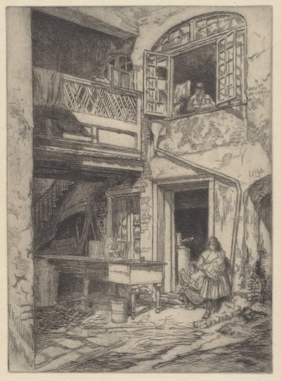 Egy régi udvar (New Orleans) alkotó: Charles Henry White