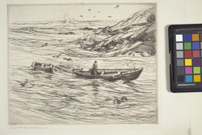 Befutás (maratás és szárazhús) alkotó: Charles Herbert Woodbury