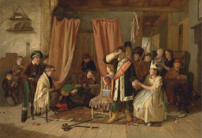 Gyerekek játsszák a „Hamlet” „Játékjelenetét”, II. felvonás, ii alkotó: Charles Hunt