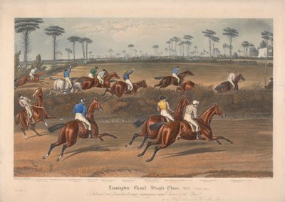 Egy a négyből: Leamington Grand Steeple Chase... 1837. 2. tábla. Mr. Christian a Scriptonon... alkotó: Charles Hunt
