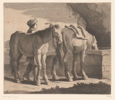 Ivó lovak Masete de Normandie (cím a tárgyon) Állatsorozat (sorozat címe) alkotó: Charles II Errard (attributed to)