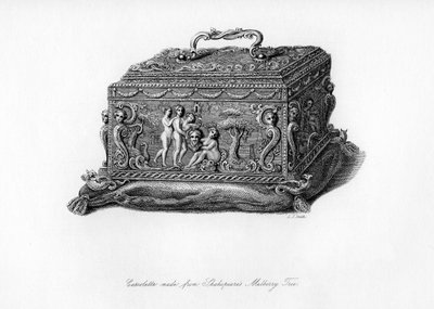 Shakespeare eperfa fájából faragott kazetta, XVIII. század, 1840 alkotó: Charles J. Smith