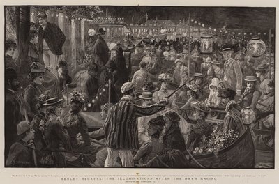 Henley Regatta, az Illuminations a napi verseny után alkotó: Charles J. Staniland