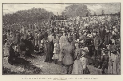 Zene azoknak, akik a bandát hallgatják a Hampstead Heath-en alkotó: Charles J. Staniland