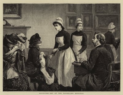 Fogadónap a Foundling Kórházban alkotó: Charles J. Staniland