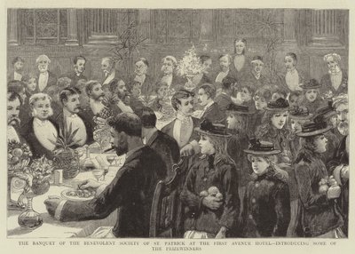 A Szent Patrik Jótékony Társaság bankettje a First Avenue Hotelben, bemutatva néhány díjazottat alkotó: Charles J. Staniland