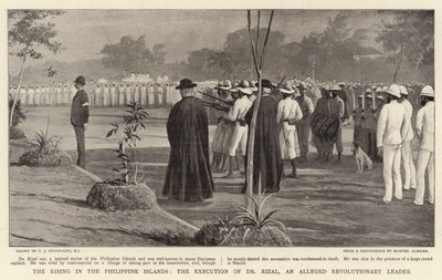 Felkelés a Fülöp-szigeteken, Dr. Rizal, az állítólagos forradalmi vezető kivégzése alkotó: Charles J. Staniland