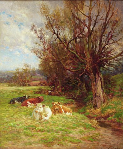 Szarvasmarha legeltetés alkotó: Charles James Adams