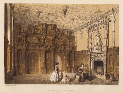Crewe Hall, Cheshire (akvatinta) alkotó: Charles James Richardson
