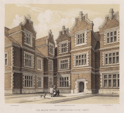 Régi kastély, Hollingbourne, Kent (színes litó) alkotó: Charles James Richardson