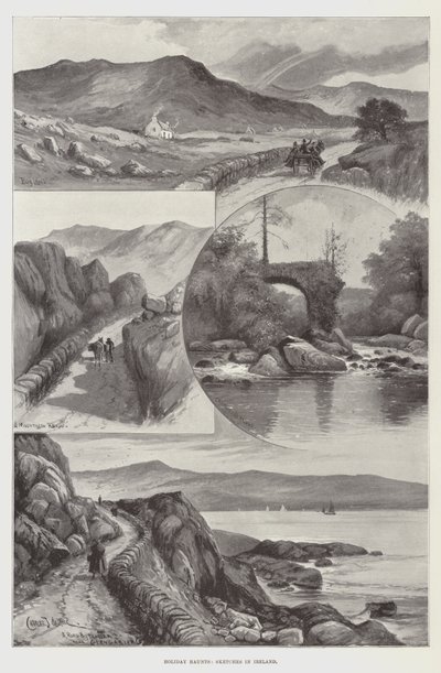 Nyaralás kísértetiesek, vázlatok Írországban alkotó: Charles John de Lacy