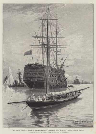 A német császár meteorja Portsmouth kikötőjében, a Nelson