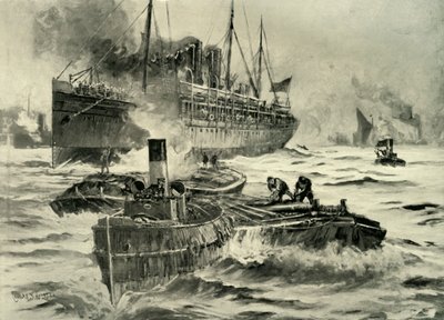 „A háború kitörése – Angliából a Fokföld felé induló közlekedés”, 1900. alkotó: Charles John de Lacy