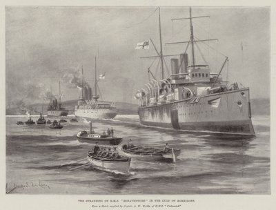 A HMS Bonaventure partraszállása a Korniloff-öbölben alkotó: Charles John de Lacy